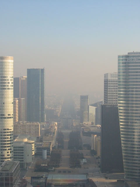 Une vue depuis le sommet de la Grande Arche